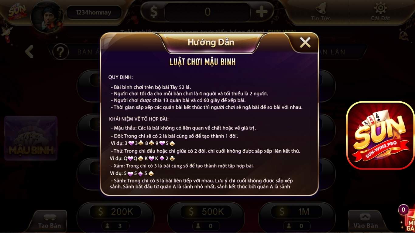 Tìm hiểu cách chơi game bài Mậu Binh Sunwin Tìm hiểu cách chơi game bài Mậu Binh Sunwin