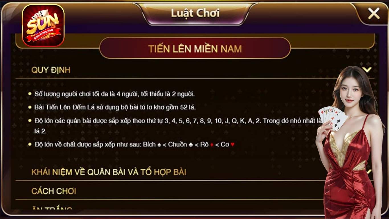 Chi tiết cách chơi game bài Tiến Lên Miền Nam Sunwin Chi tiết cách chơi game bài Tiến Lên Miền Nam Sunwin